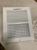 ProSelect PS2WW10X100 8" x 10" Wall/Ceiling Register with Mounting Holes - White