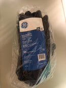 General Electric GE Safety Work Gloves, Smooth Nitrile Dipped Gloves, Black Smooth Nitrile Coating (XL)