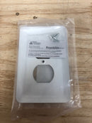 Franklin Brass W10249V-W-C Stamped Steel Round Single Duplex Outlet Wall Plate - White