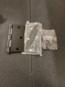 Emtek 91013US19 3.5" x 3.5" Square Corner Plain Bearing Mortise Hinge - Pair - Flat Black