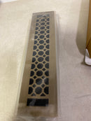 Signature Hardware 301608 Honeycomb Brass Floor Register - 2-1/4" x 12" (3-1/4" x 13-1/4" Overall) - Antique Brass