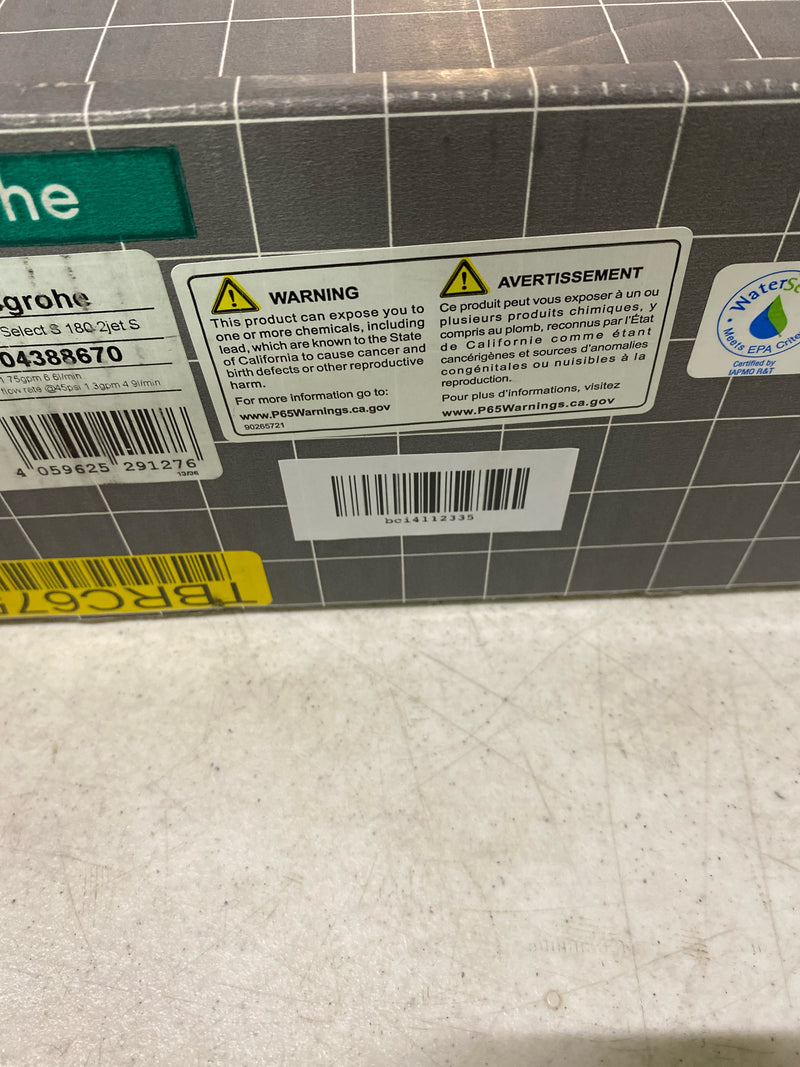 Hansgrohe 04388340 Croma Select S 1.8 (GPM) Multi-Function Rain Round Shower Head - Brushed Black Chrome