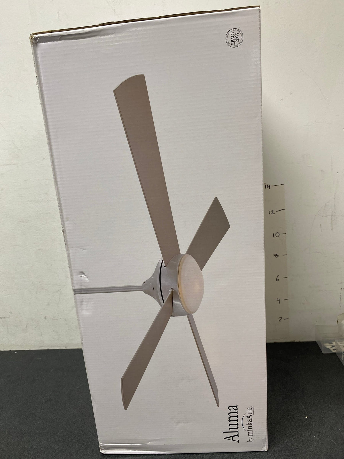 MinkaAire F521L-WHF Aluma 52" 4 Blade Indoor LED Ceiling Fan with Wall Control Included - Flat White