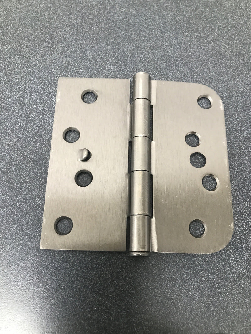 Deltana S44058TT15A-L/H 4" x 4" 5/8" Radius Corner Plain Bearing Mortise Hinge - Pair - Antique Nickel