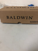 Baldwin FDFEDTRR044 Federal Non-Turning Two-Sided Through-Door Dummy Door Lever Set from the Reserve Collection - Lifetime Satin Brass