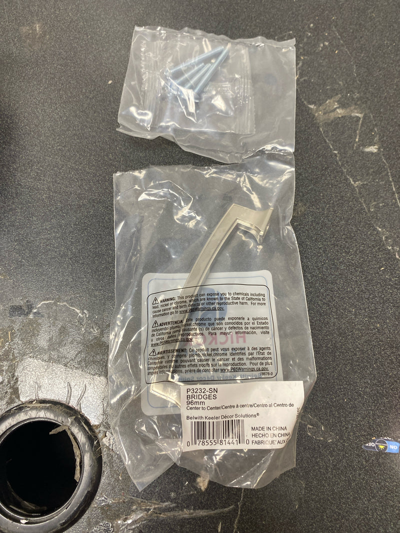 Hickory hardware P3232-SN Bridges 96 mm Center-to-Center Satin-Nickel Pull