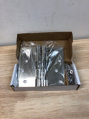 Emtek 91014US14 4" x 4" Square Corner Plain Bearing Mortise Hinge - Pair - Polished Nickel