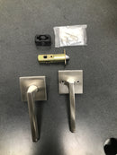 EMTEK Stainless Steel Passage Set - Choice of 9 Levers and 2 Rosettes - Left or Right Handing - S10003HLRHSS - Right Handed Helios Lever - Square Rosette (03)