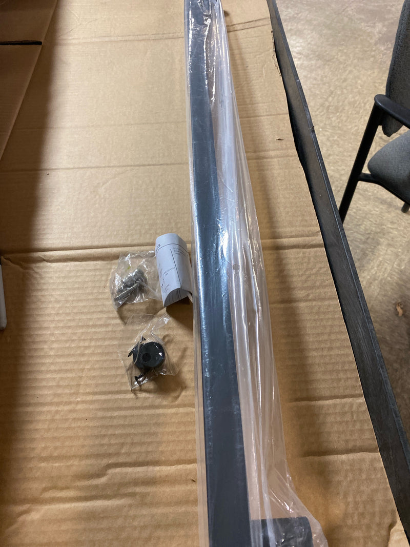 Emtek 86187US19 48 Inch Long Single Square Door Pull - Flat Black