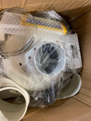 Vevor DFSTJ4INCH19VK5CKV1 4-4.5 in. Radon Fan Installation Kit, Quiet 190 CFM Radon Mitigation Fan System Kit with 2-Couplers, Pressure Indicator