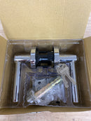 Kwikset 740MILRDT-26S Milan Single Cylinder Keyed Entry Door Lever Set with Round Rose and SmartKey - Polished Chrome