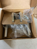Emtek 5050HECUS14 Hercules Non-Turning Two-Sided Dummy Door Lever Set with Square Rose from the Brass Modern Collection - Polished Nickel