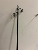 Hampton bay HD6587C Regan 63 in. Matte Black Floor Lamp with Clear Glass Shades