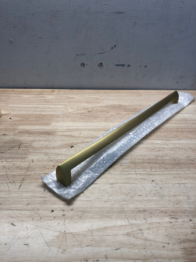 Signature Hardware 453819 Rindahl 17-3/4 Inch Center to Center Appliance Pull - Satin Brass