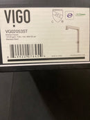 Vigo VG02053ST Jewel 11 in. H Single Handle Kitchen Bar Faucet in Stainless Steel