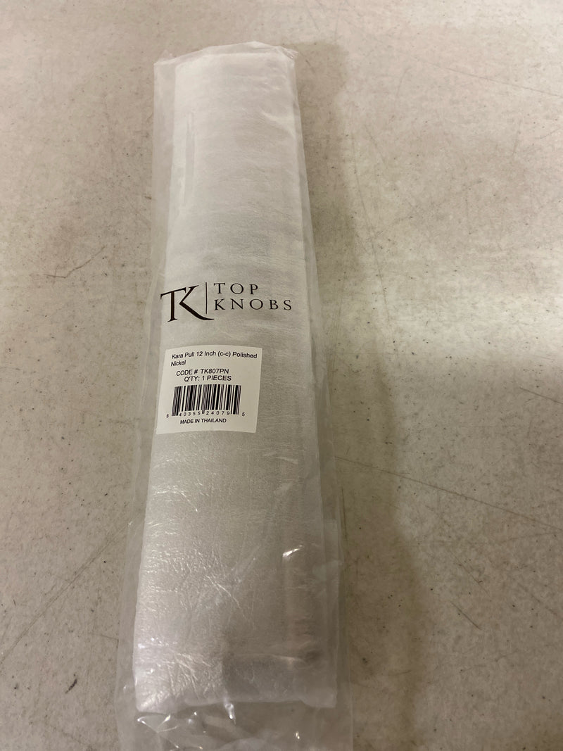 Top Knobs TK807PN Kara 12 Inch Center to Center Handle Cabinet Pull from the Serene Series - Polished Nickel