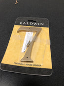 Baldwin 90677033 Solid Brass Residential House Number 7 - Vintage Brass