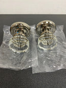 Emtek 805LWUS14 Lowell Reversible Non-Turning Two-Sided Dummy Door Knob Set from the Crystal Collection - Lifetime Polished Nickel