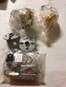 Baldwin 5068031PRIV 5068 Privacy Door Knob Set with 5070 Rose from the Estate Collection - Non-Lacquered Brass