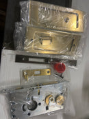 Emtek 2115US7138 Modern Rectangular 7-1/4 Inch Privacy Mortise Pocket Door Lock for 1-3/8" Thick Doors - French Antique