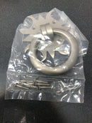Signature Hardware 314600 Sun 4-7/8 Inch Tall Solid Brass Door Knocker - Brushed Nickel