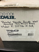 Kohler K-20716-K-NA Parallel Double Handle Wall Mounted Tub Faucet Valve - N/A