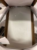 Elegant Decor Brynn 20x36 Oval Modern MDF Wood/Iron Mirror in Silver