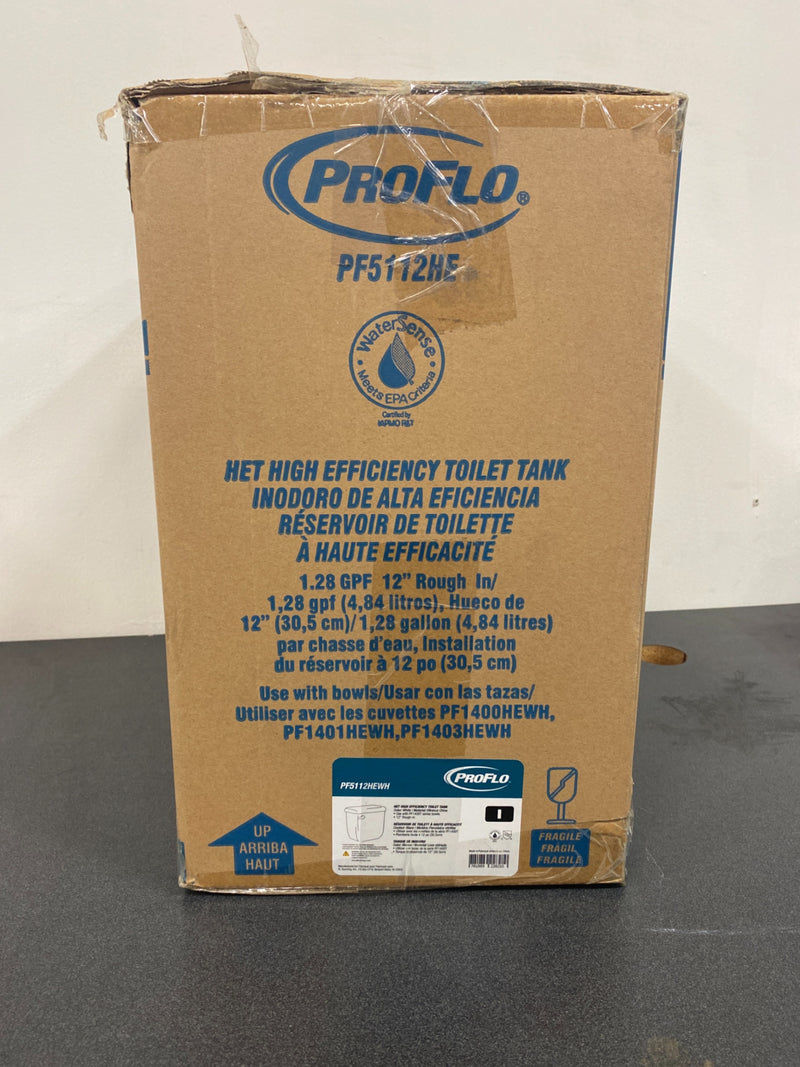 PROFLO High Efficiency Toilet Tank Only - Left Mounted Trip Lever