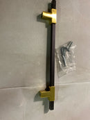 Amerock BP778160BGLBCR Urbanite 6-5/16 Inch Center to Center Bar Cabinet Pull - Brushed Gold / Black Chrome