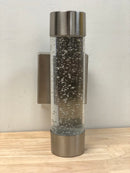 Home decorators collection AMP105-HDCBL Ansel 11.3 in. Black Modern Bubble Glass Integrated LED Hardwired Garage and Porch Outdoor Wall Light Cylinder Sconce