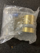 Baldwin Estate Satin Brass with Brown Door Stop