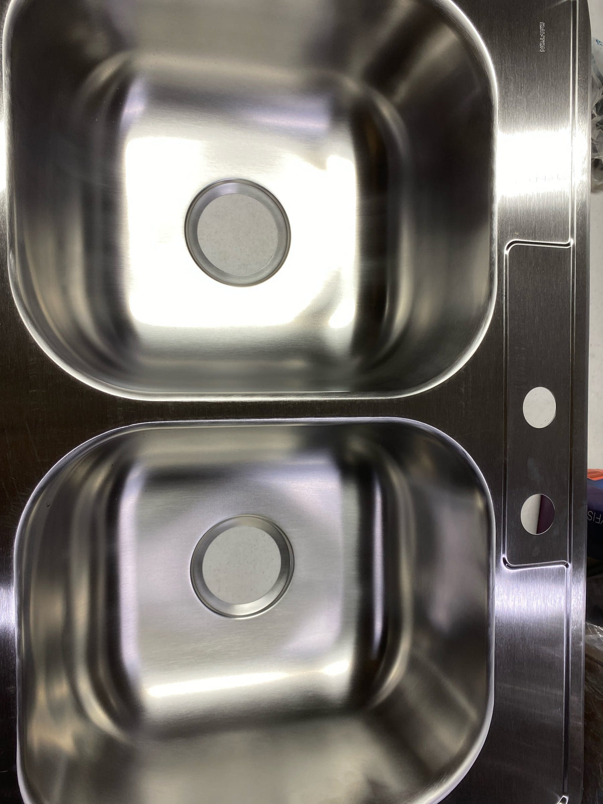 Elkay DSE23322 Dayton 33" Drop In Double Basin Stainless Steel Kitchen Sink - 2 Faucet Holes (Middle Right)
