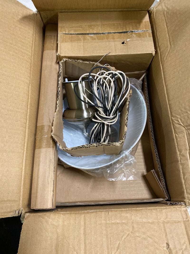 Progress Lighting P5023-09 Brookside Pendants, 8-Inch Diameter x 7-1/2-Inch Height, Nickel