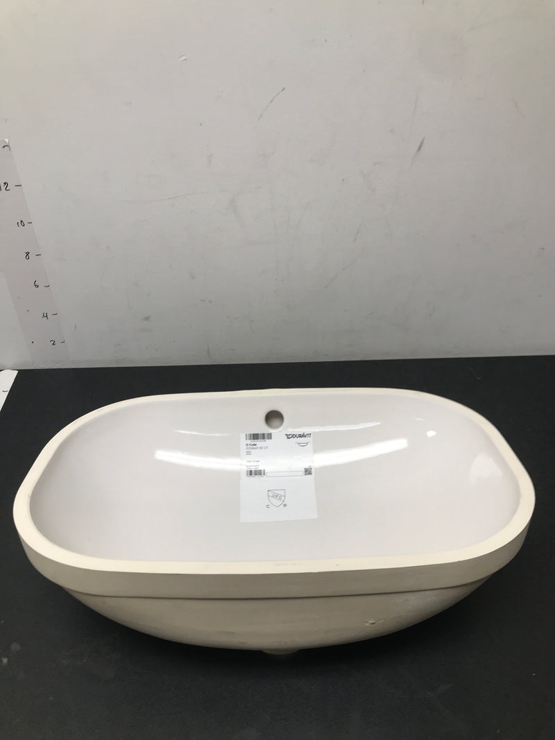 Duravit 0338490017 D-Code 20-5/8" Oval Ceramic Undermount Bathroom Sink with Overflow - White