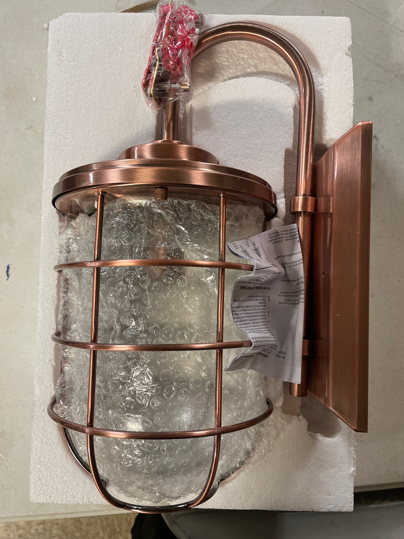 Westinghouse 6347900 Ferry 1-Light Washed Copper Outdoor Wall Lantern Sconce