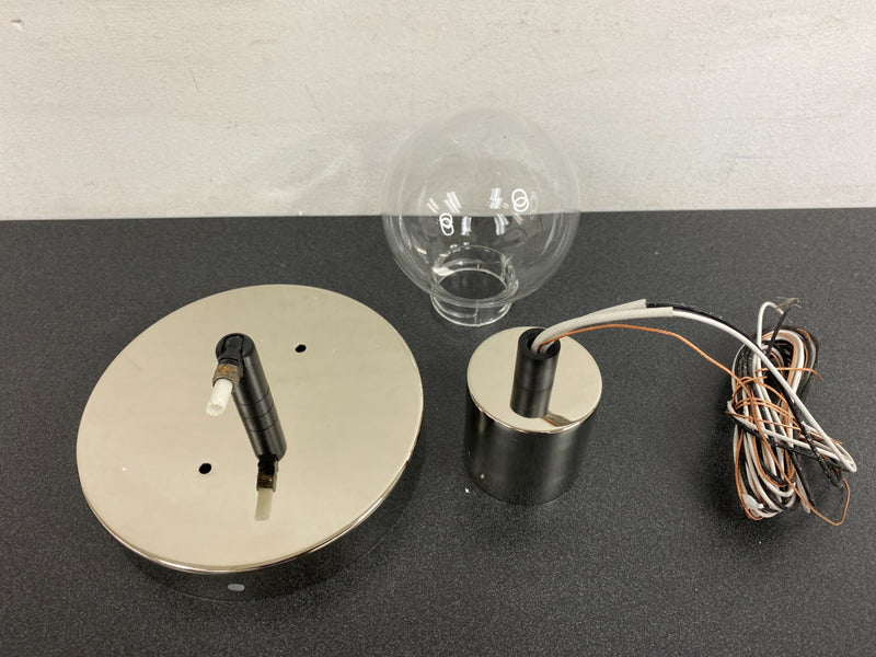 Z-Lite 621MP-MB-PN Neutra 6" Wide Mini Pendant - Matte Black / Polished Nickel