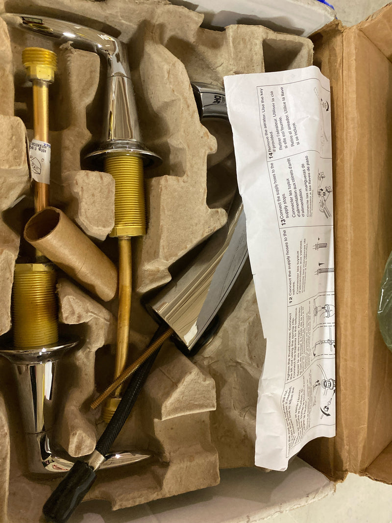 Kohler K-45102-4-CP Alteo Widespread Bathroom Faucet with Ultra-Glide Valve Technology - Free Metal Pop-Up Drain Assembly with purchase - Polished Chrome