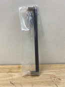 Emtek Select Knurled Cabinet Pull with Flat Black (US19) Stem Finish - Choice of Size - 84057.RECUS15.KNUS19 - Center-to-Center: 10"