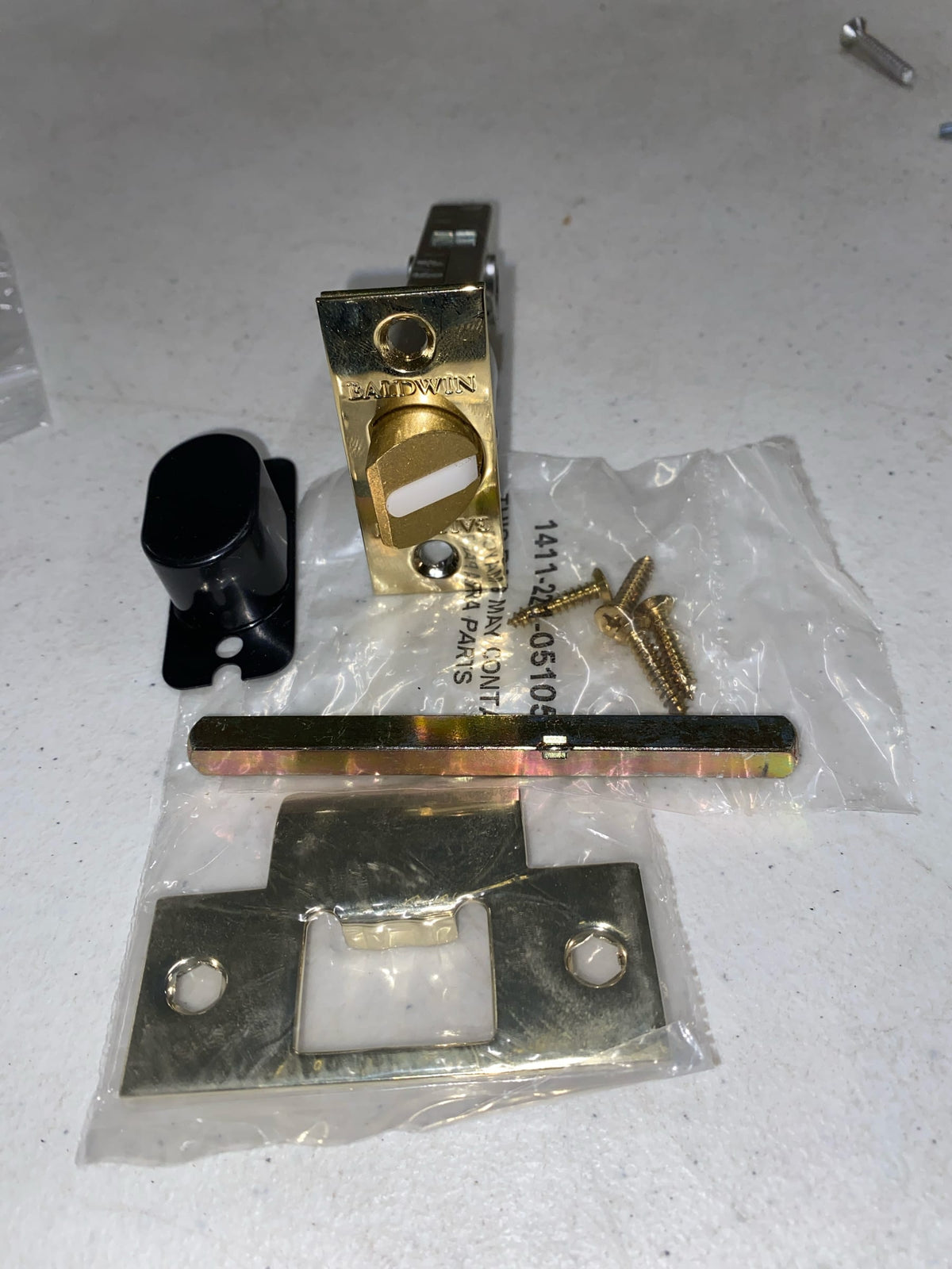 Baldwin 5523.044 Passage Door Lever Latch for 2-3/4" Backset - PVD Satin Brass