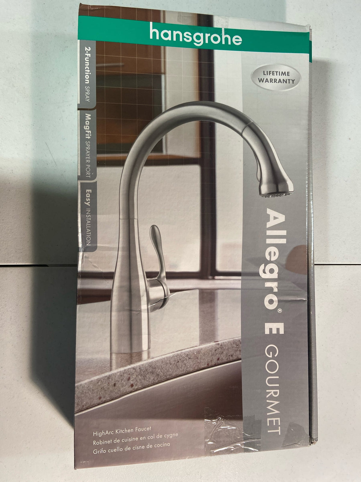 Hansgrohe 04066000 Allegro E Gourmet 1.75 GPM Pull-Down Kitchen Faucet Gourmet HighArc Spout with Magnetic Docking & Locking Spray Diverter - Chrome