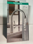 Hansgrohe 04066000 Allegro E Gourmet 1.75 GPM Pull-Down Kitchen Faucet Gourmet HighArc Spout with Magnetic Docking & Locking Spray Diverter - Chrome
