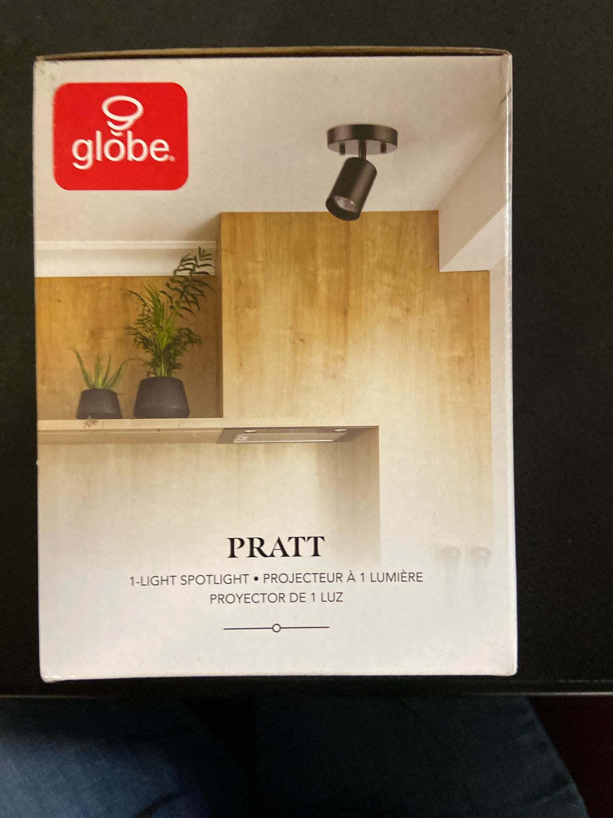 Globe Electric 57498 Pratt 1-Light Track Lighting Spotlight, Matte Black, Bulb Not Included
