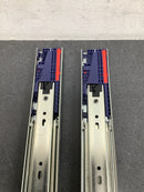 Knape and Vogt KV8450FMB26 8450FM Pair of 26" Soft Close Full Extension Side Mount Ball Bearing Drawer Slide with 100 Lbs. Weight Capacity - Anochrome