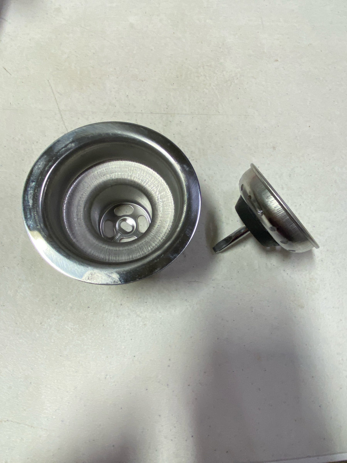 SS-111 Stainless Steel Sink Strainer, Double Cup Economy