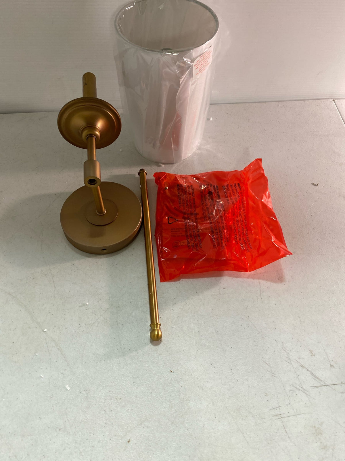 Z-Lite 807-1S-RB-WH Emily 26" Tall Wall Sconce - Rubbed Brass