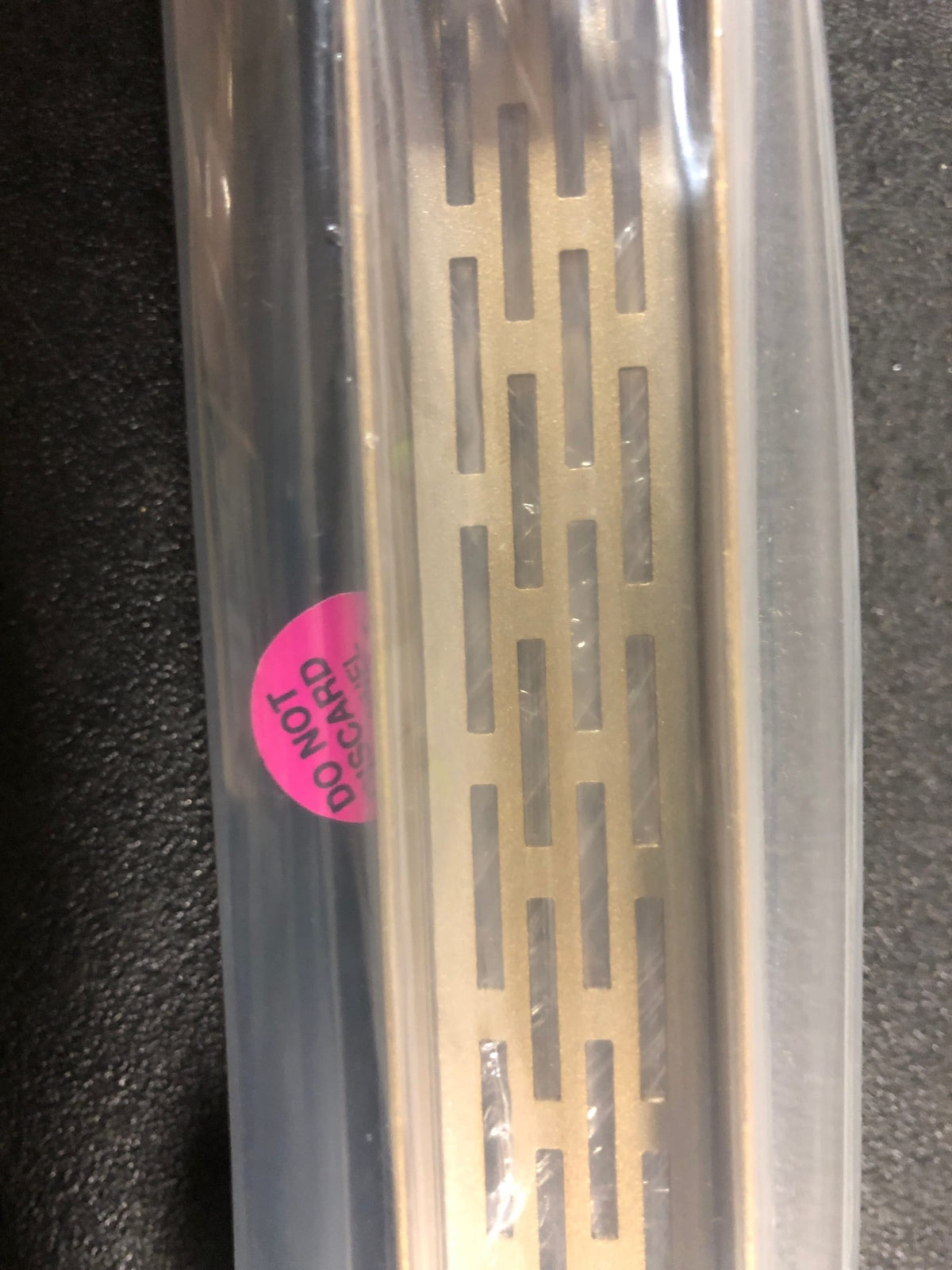 Infinity Drain S-LTAS 3836 SB 36" S-Stainless Steel Series Complete Kit with 1-1/2" Perforated Offset Slot Grate - Satin Bronze
