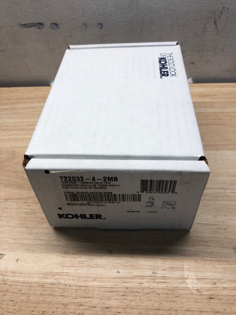 Kohler K-T22032-4-2MB Tempered Single Handle 3 Function Diverter Valve Trim - Less Valve - Vibrant Brushed Moderne Brass