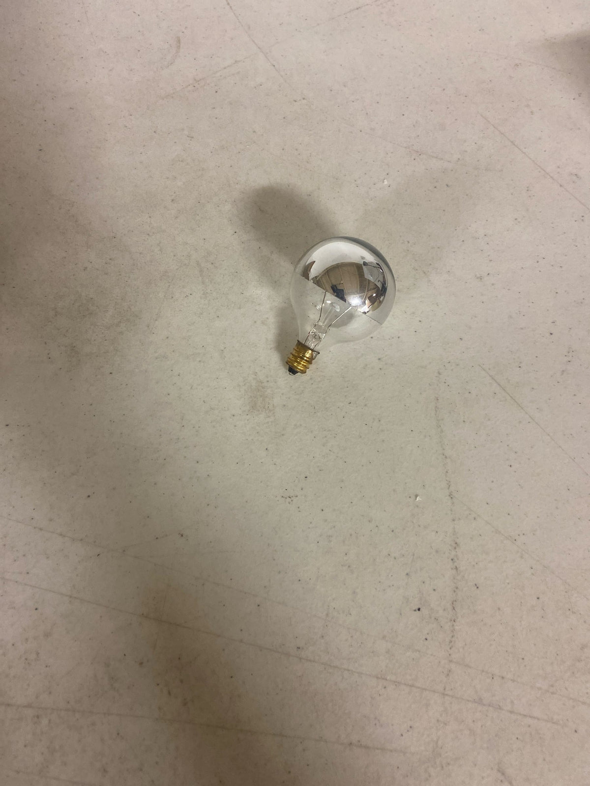 Bulbrite 40G16HM - 40W G16 HALF MIRROR E12 120V