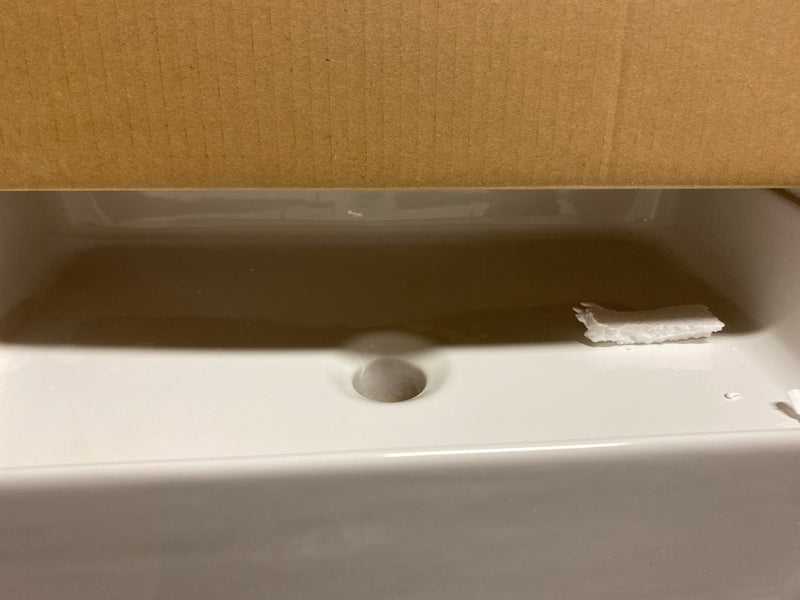 Signature Hardware SHV301WH Hibiscus 20" Fireclay Vessel Bathroom Sink with Single Faucet Hole - White