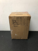 Lnc MAVENZHD14249V7 Black Outdoor Wall Sconce, Garage Porch Entry Water-resistant Anti-Rust Square Exterior Lighting with Seeded Glass Shade